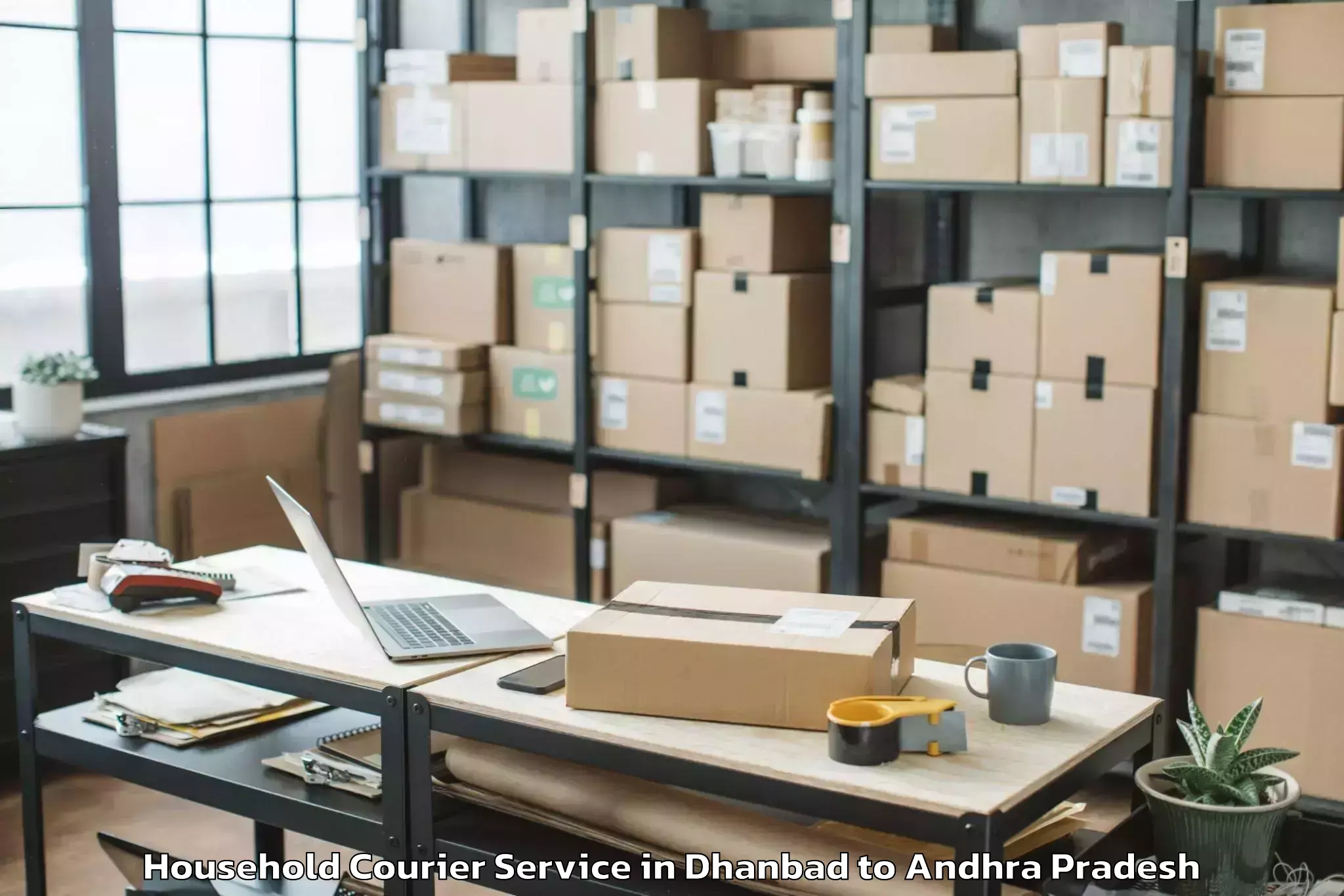 Book Your Dhanbad to Nekarikallu Household Courier Today